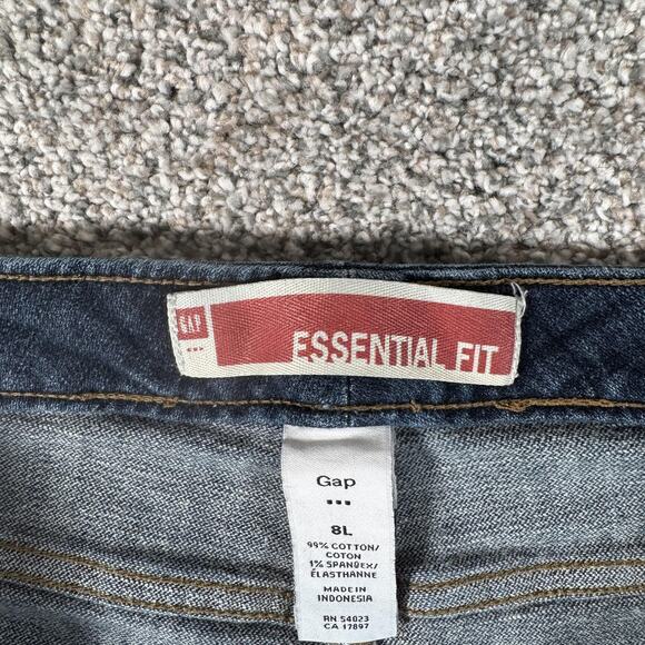 Gap Jeans Womens 8L Blue Essential Fit Dark Wash Stretch Straight Leg Mid Rise - Picture 9 of 14